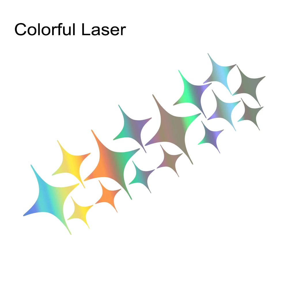 

15-компонентная виниловая наклейка с геометрическим звездным узором, боковые декоративные наклейки на кузов автомобиля для транспортных средств, внедорожников, пикапов, автоаксессуаров