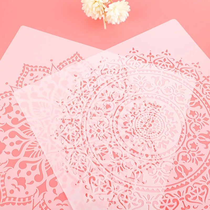 

30cm DIY Craft Mandala Round Geometry DIY Layering Stencils Painting Scrapbook Coloring Embossing Album Decorative Template