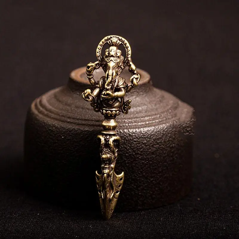 

Латунная подвеска Vajra, подарки, статуэтка, резная ручная работа, Пряжка для ключей, фигурки