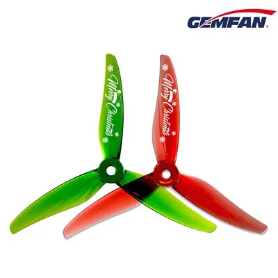 Gemfan 51466 V2 Durable 3-Blade Christmas Red Green Propeller