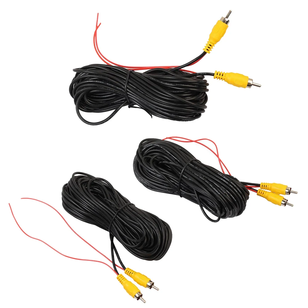 

Reverse Rear View Parking Camera Video RCA Extension Cable Car Wire, 15 M