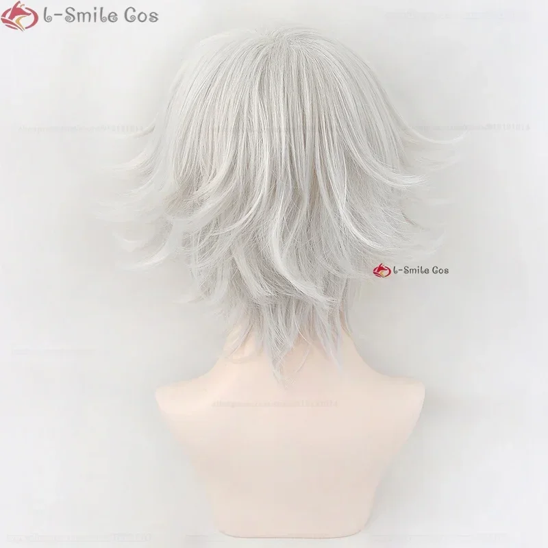 Аниме Токио Мстители Wakasa Imaushi Короткий серебристо-белый парик для косплея