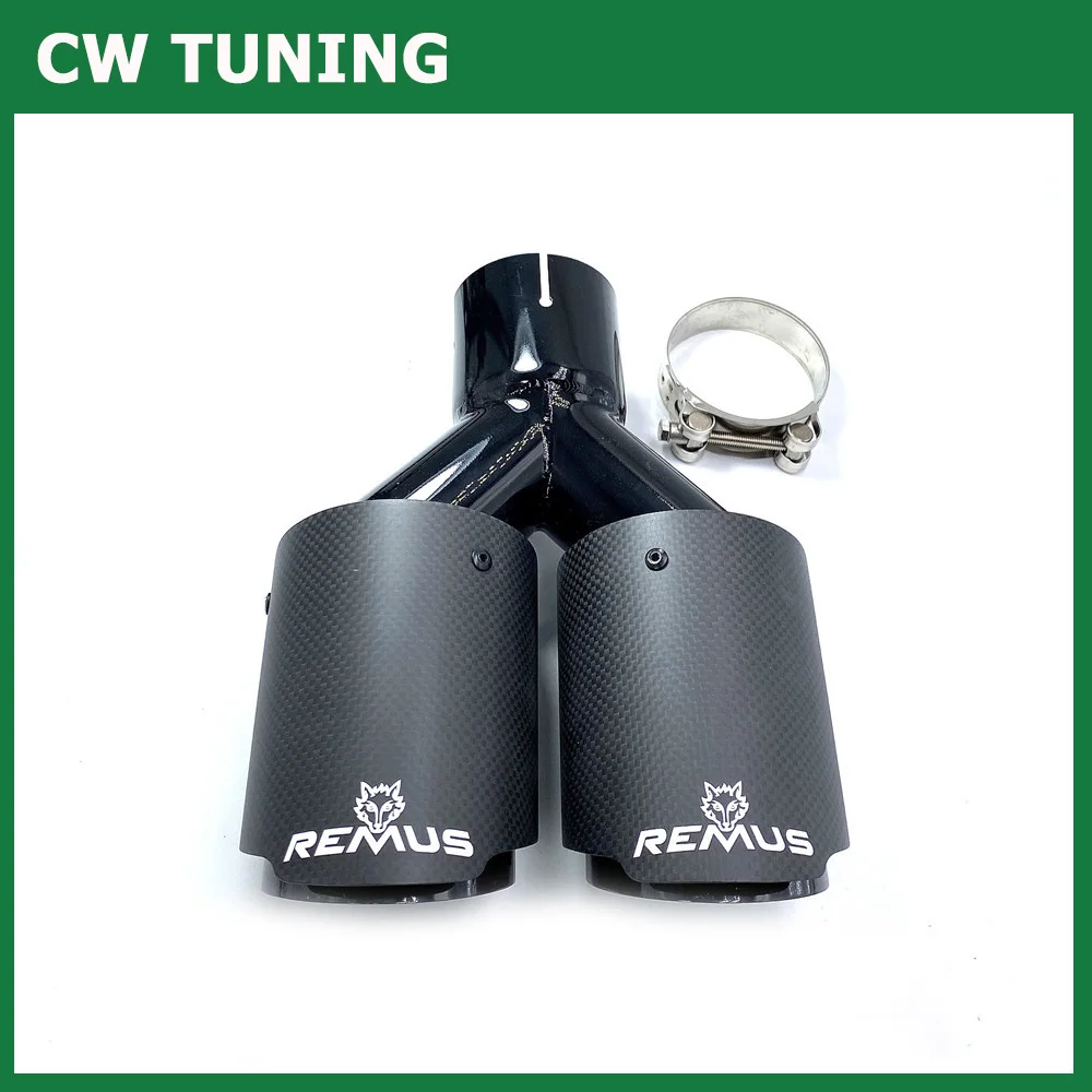 1 шт. 63 мм в 89 двойной наконечник из углеродного волокна + выхлопной трубы