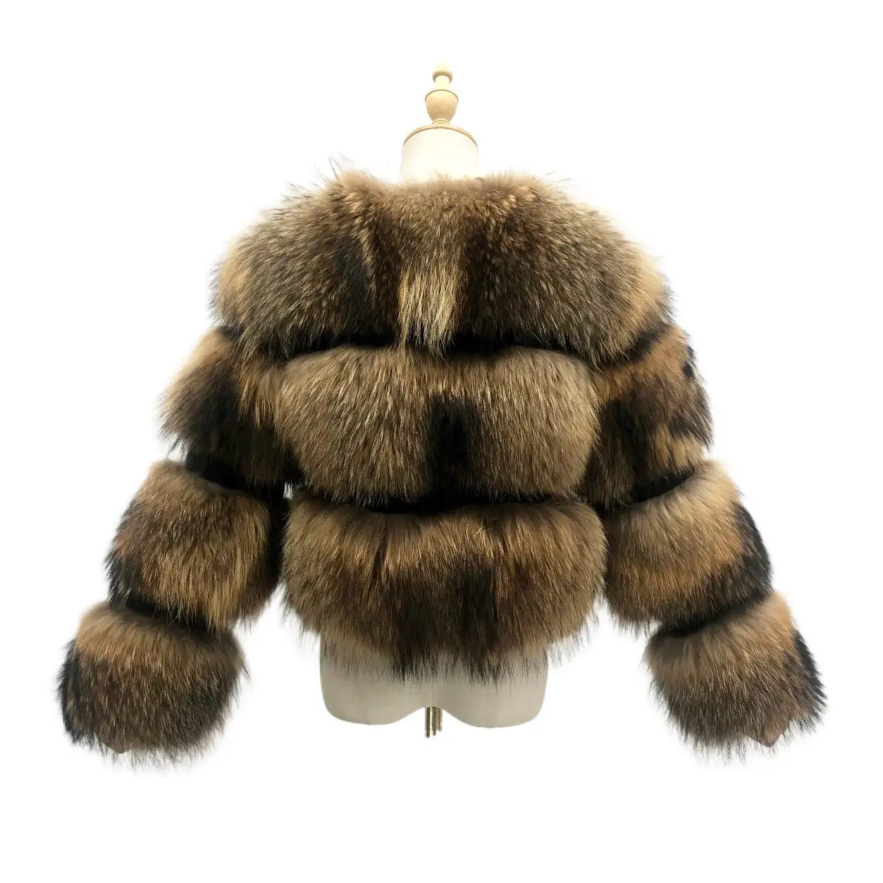 Women Mink Fur Coat Premiun Raccoon 