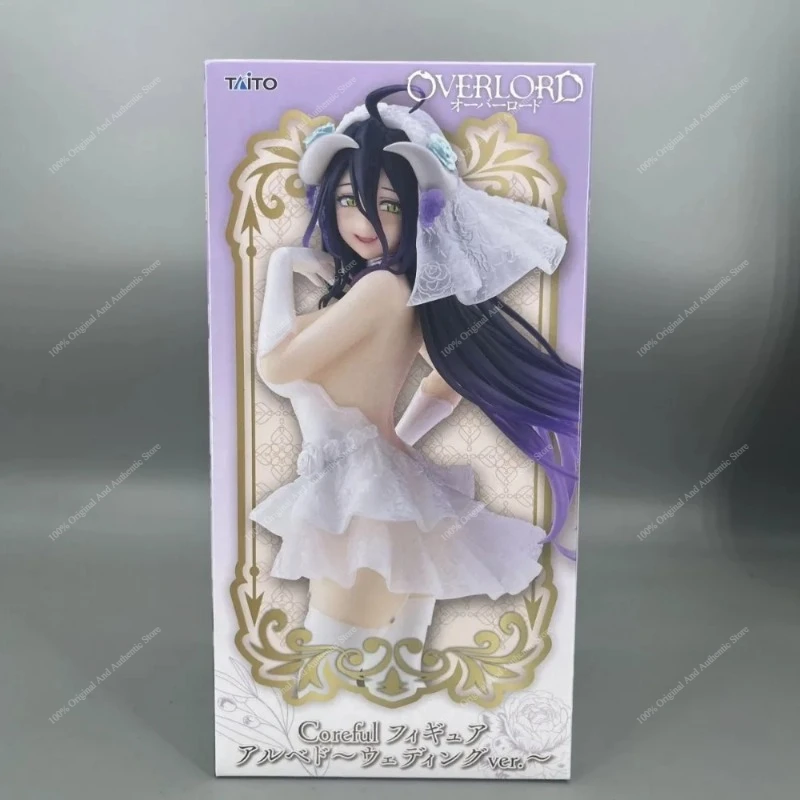 Фото В наличии 100% оригинальная фигурка Taito Coreful Overlord Albedo Wedding Ver. Аниме-фигурка из ПВХ для коллекционирования, украшение для рабочего стола, дома или комнаты, подарок. №2