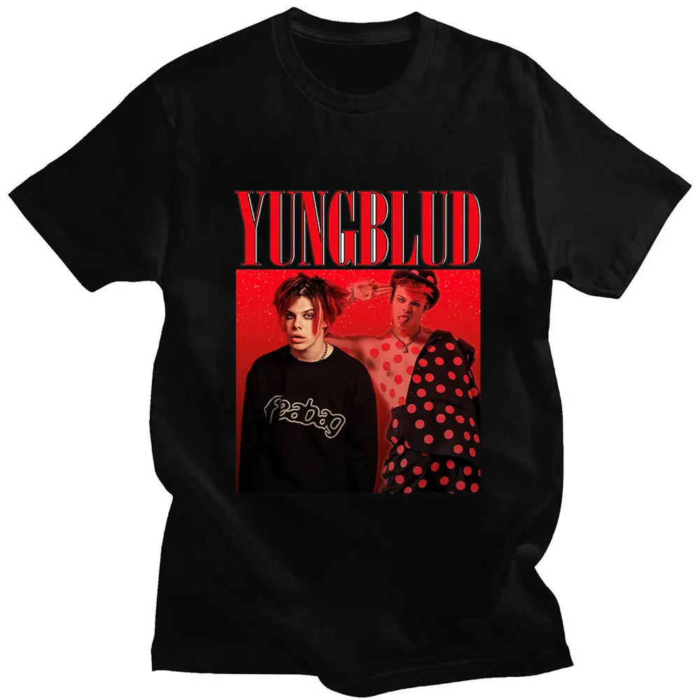 

Singer Yungblud Classic Hip Hop Rap Print Summer Short-sleeved Thin 100% Cotton Loose Casual Sport Man T-shirt Oversized Hip Hop