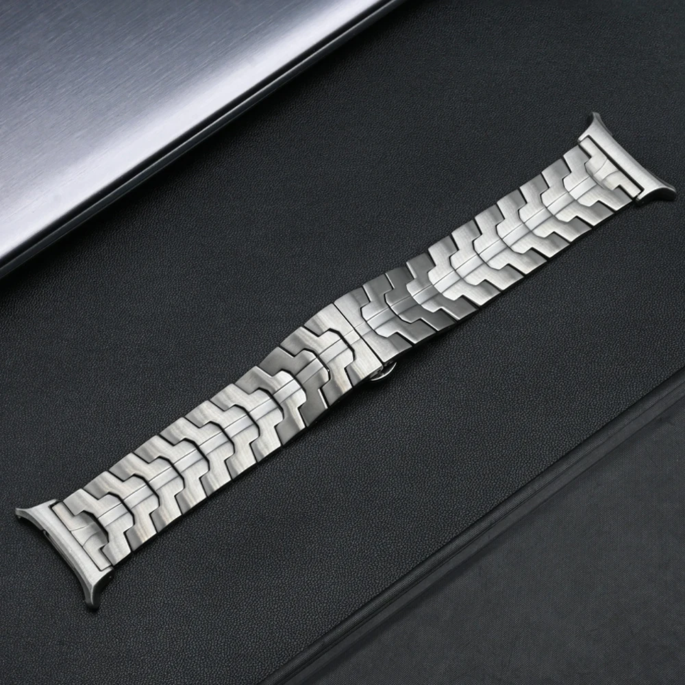 Ремешок из нержавеющей стали без зазоров для Samsung Galaxy Watch 7 Ultra 47 мм роскошный