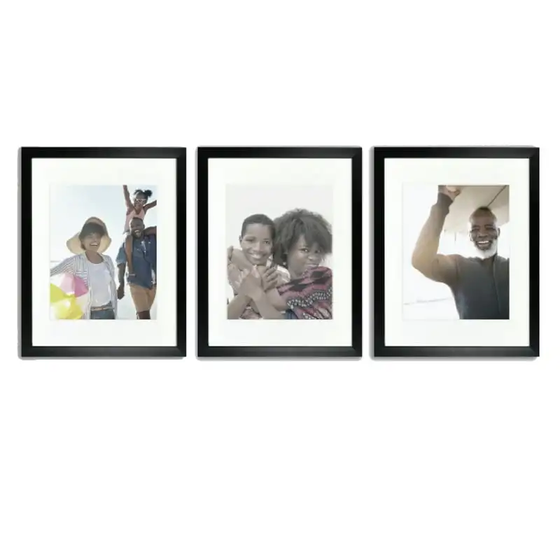 

Piece Gallery Wall Frame Set, 11x14 in. Matted to 8x10 in. (Black)