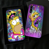 cute homer family s sim psons phone case for huawei p50 p40 p30 p20 pro lite 5g for huawei p smart z 2021 silicone cover tpu