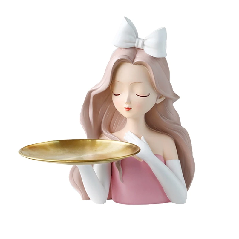 

Girl Storage Tray Accessories Nordic Luxury Living Room TV Cabinet Home Decoration Christmas Wedding Gifts