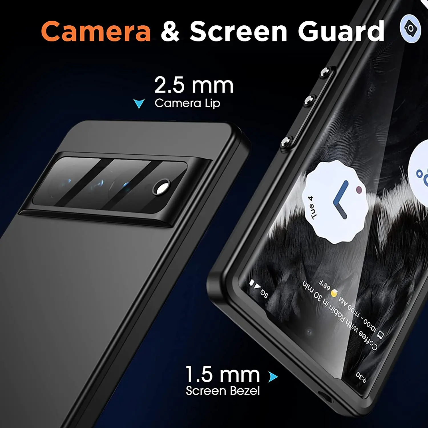 Conelz for Pixel 7 Pro Waterproof Case,IP68 10FT Shockproof with Built-in Screen Protector for Google Pixe 7 Pro Waterproof Case