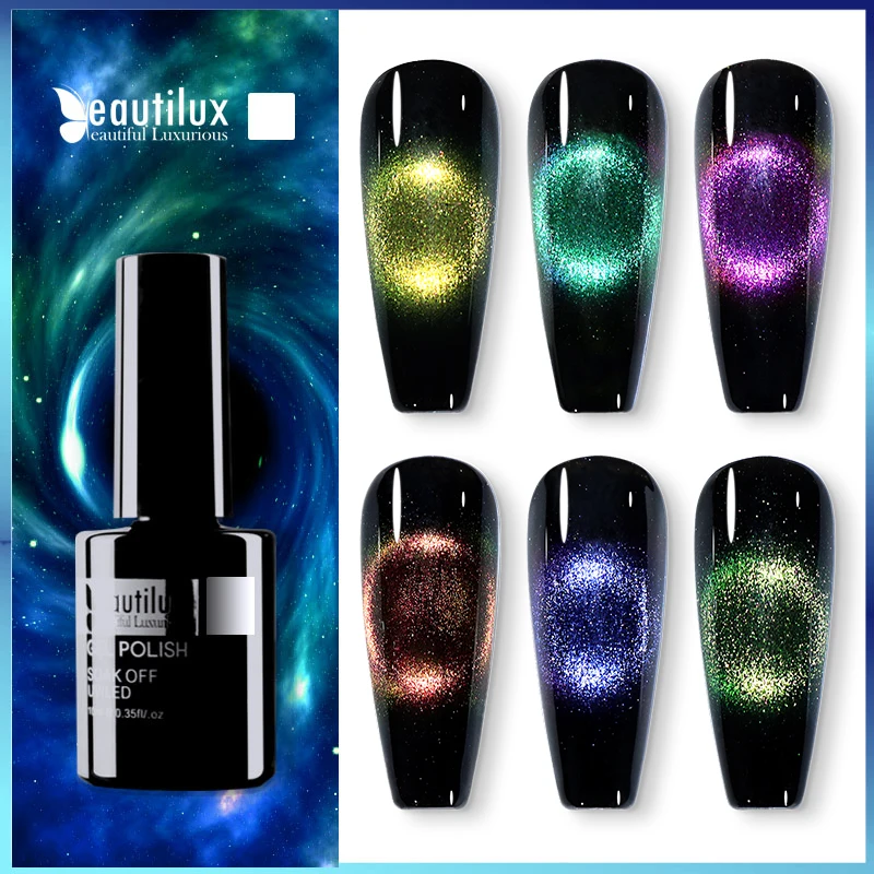 

Beautilux 9D Galaxy Cat Eye Gel Nail Polish Magnetic Cats Eye Gels Nail Lacquer Soak Off UV LED Nail Art Design Gel Varnish 10ml