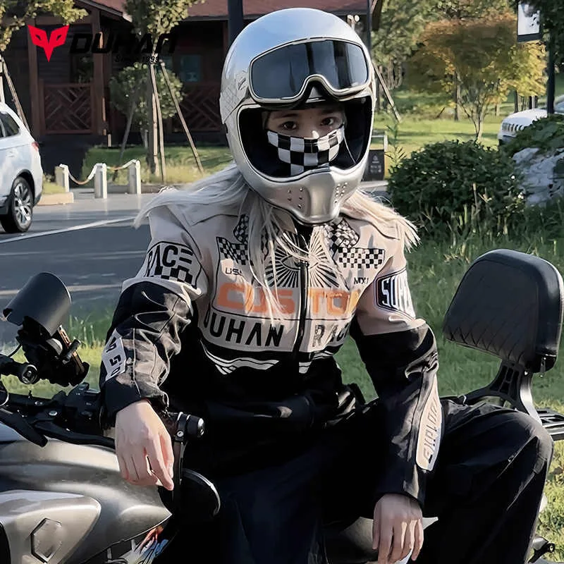 Мужская и женская куртка для езды на мотоцикле с защитой от ветра