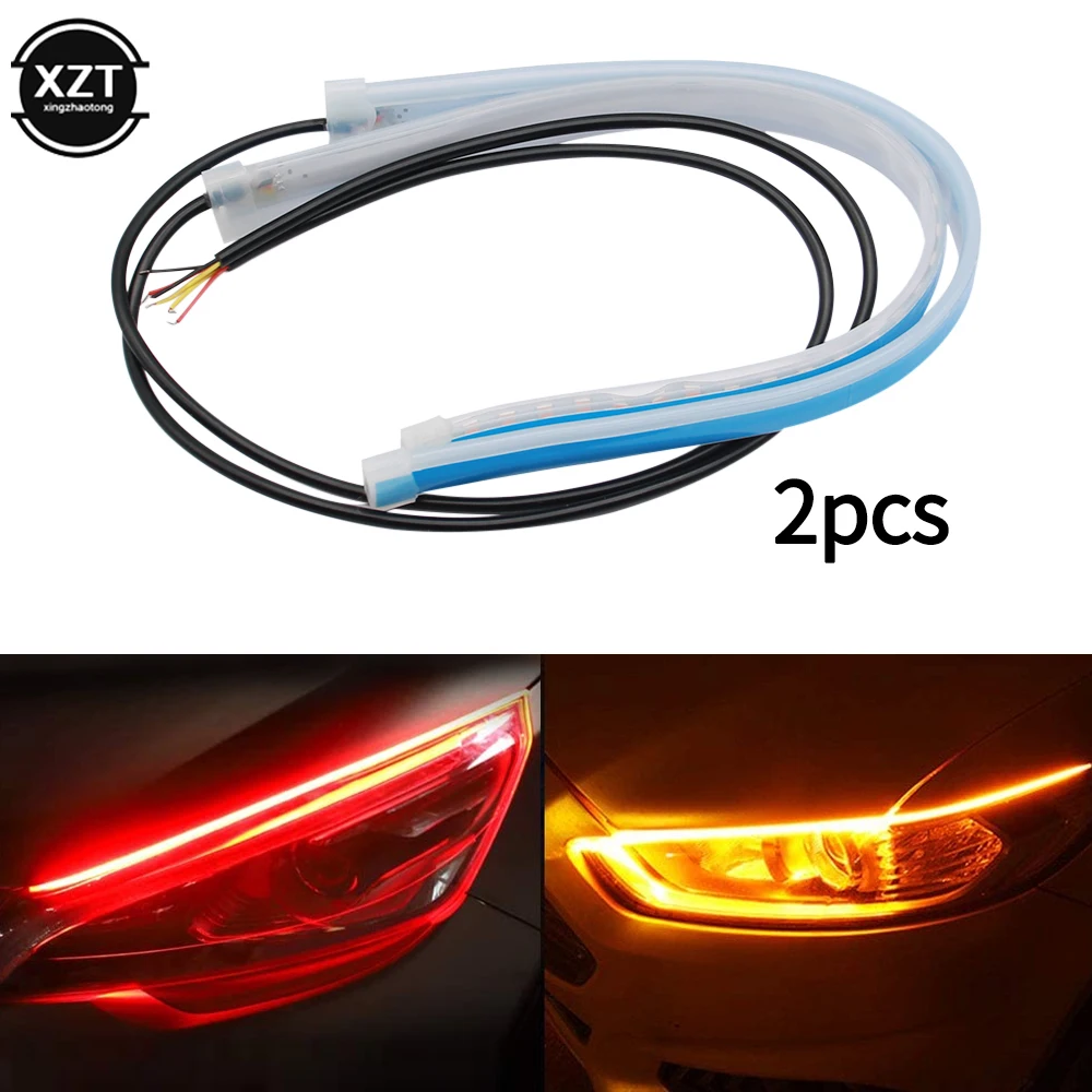 2 шт. дневные ходовые DRL светодиодные фонари указателя поворота желтые яркие