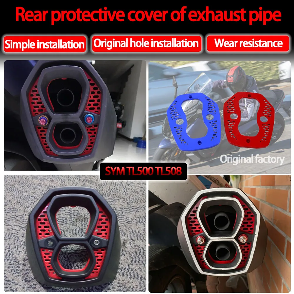 

FOR SYM TL 500 TL 508 Rear protective cover of exhaust pipe Modification Accessories 2020 2021 2022