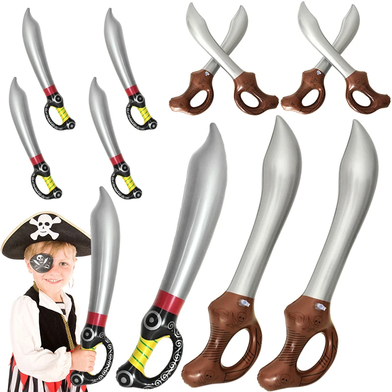 

PVC Pirate Knife Sword Balloon Inflatable Toys Air Balloon Kids Birthday Party Decoration Gifts Halloween Children Cosplay Props