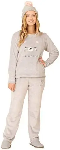 

de Pijama Manga Longa Com Cala, , Feminino