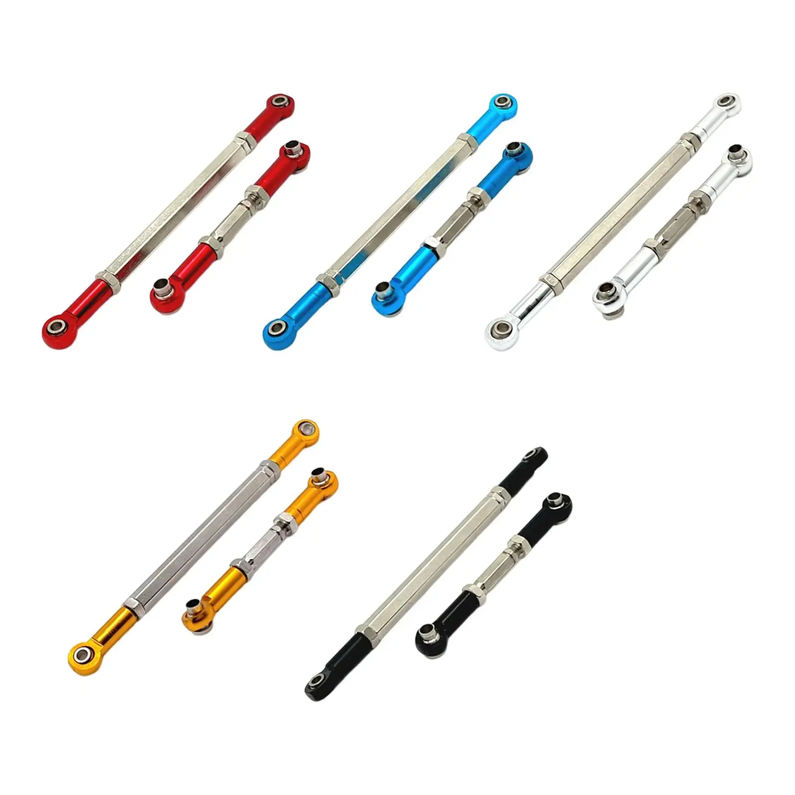 

RC Vehicle 1/12 Steering Servo Link Linkages for MN78 Tie Rod CNC Machined Replacement Metal Parts RC Model Durable Adjustable