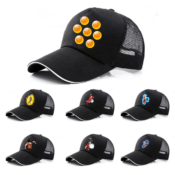 

Breathable Baseball Cap Mesh Sun Hat Anime Dragon Ball Casual Boy Girl Casual Gift Cute Printing Beach Breathable Summer