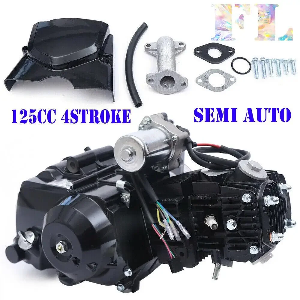 125cc 4-тактный двигатель для квадроциклов полуавтоматический с реверсивным