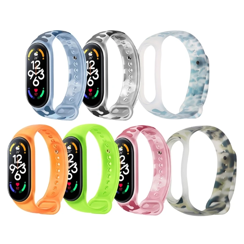 

Совместим с умными часами xiaomiMi Band 7, водонепроницаемый дышащий регулируемый спортивный браслет с защитой от пота и удобным ремешком