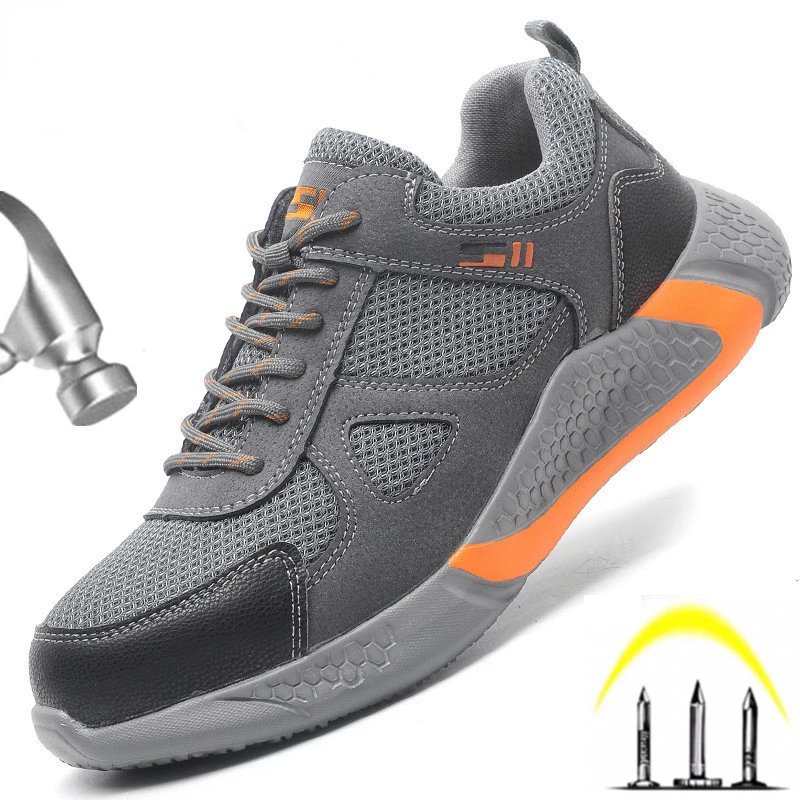 

New Work Safety Shoes Men Puncture-Proof Work Shoes Sneakers Men Shoes Anti-smash Steel Toe Shoes Footwear Dropshipping