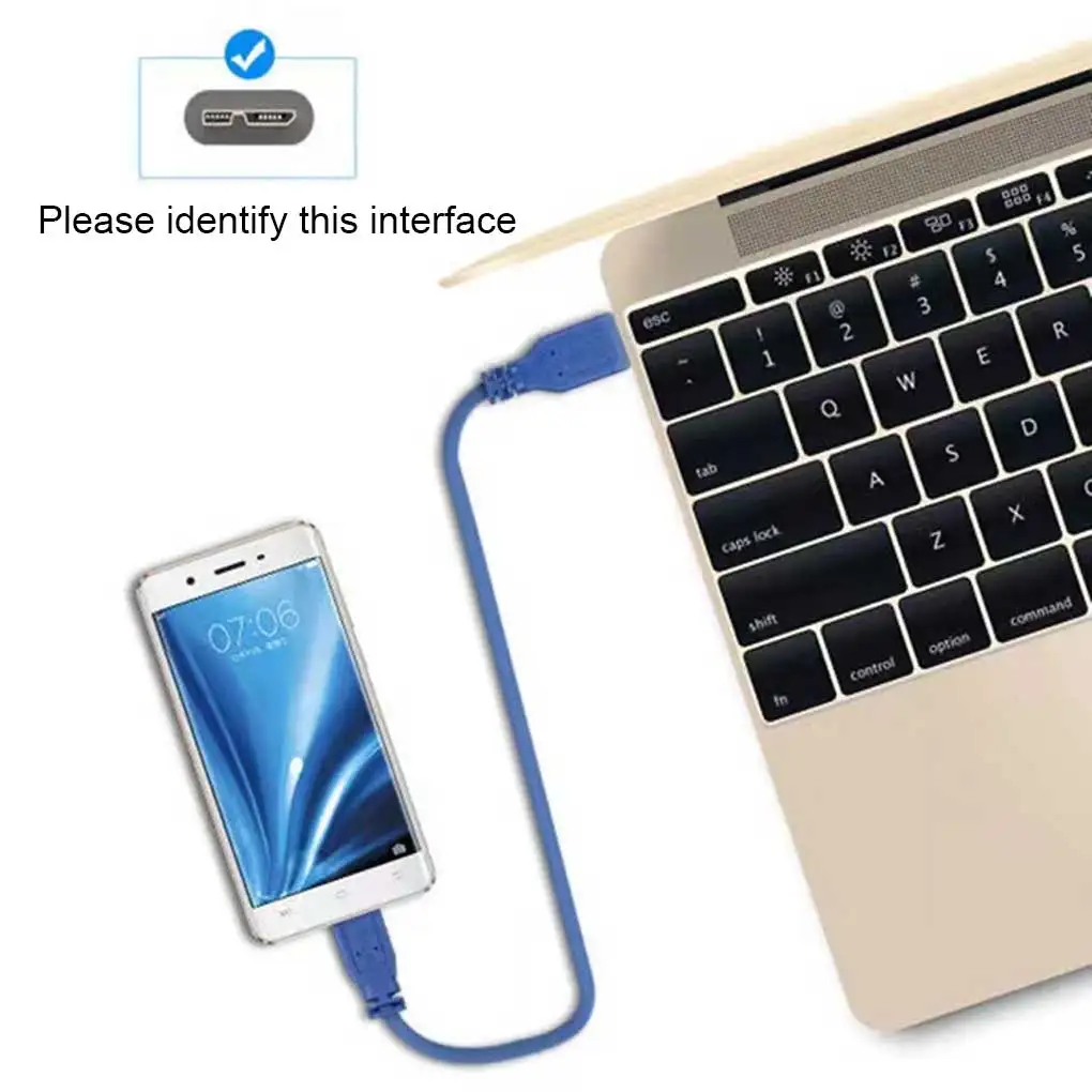 

USB-кабель для передачи данных съемный гибкий многоразовый кабель Micro B для жесткого диска