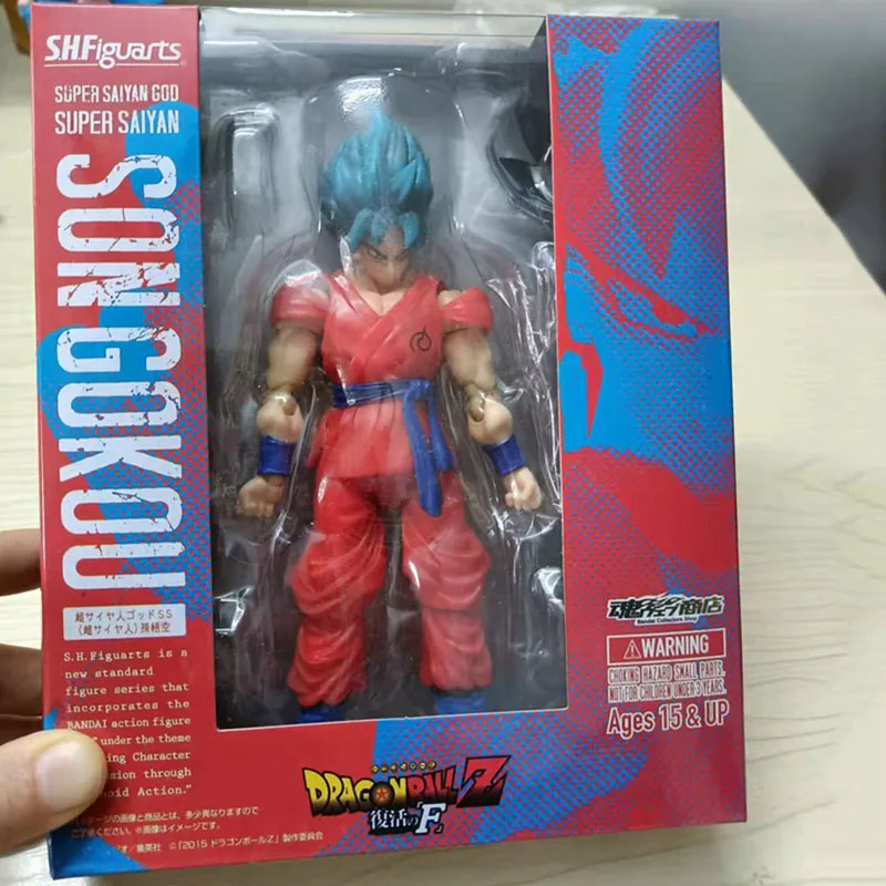 SHF Super Saiyan God Son Goku Blue Action Figure Toys For Children Adults Anime  Dragon Ball Super Gifts PVC Model Movable Dolls