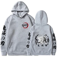 anime hoodies demon slayer hoodie women oversized sweatshirts casual pullover black hoodie streetwear harajuku mens clothing