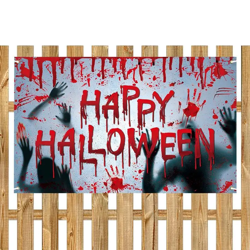 

Bloody Halloween Creepy Cloth Halloween Blood Print Background Creepy Footprint Handprint Backdrop Bloody Backdrop Photo