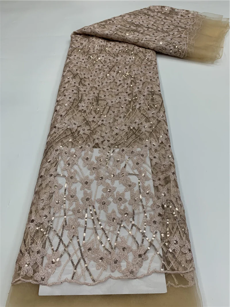 

Hot Sale African Sequins Lace Fabric 2022 Top Quality Tulle Lace Dress For Women Embroidery Sequins Lace Net French Lace Fabric