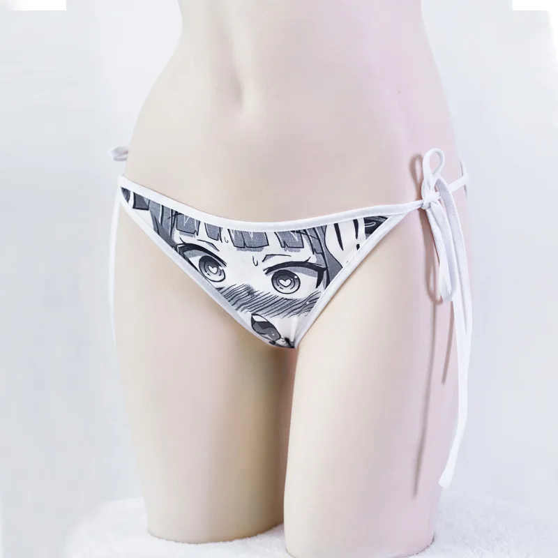 Sexy Lingerie Panties Two-dimensional Japanese animation tie Underpant Hollow Out Underwear Fashion Briefs