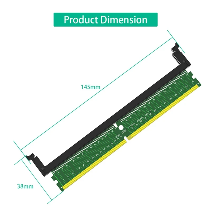 DDR5 U-Dimm 288-контактный адаптер Защитная карта для тестирования памяти с короткой