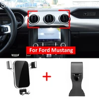 car mobile cell phone gps holder for ford mustang 2015 2016 2018 air vent outlet dashboard auto styling navigation accessories