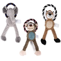 manufacturers supply new pet toy dog plush chew accompany toy vent cartoon monkey lion