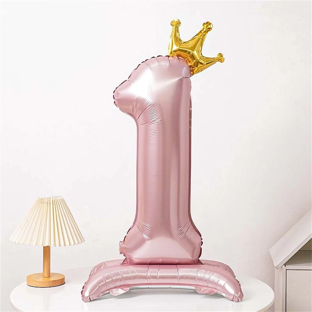 

Стоячие воздушные шары цифры 0-9, 42 дюйма, розовый, синий, алюминиевая фольга