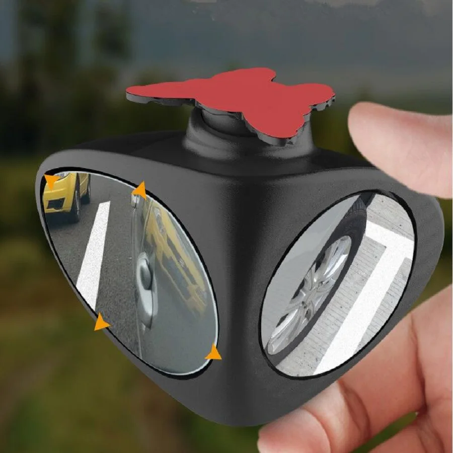 

2Pcs Car Blind Spot Convex Mirror Automibile Exterior Rear View Parking Mirror Safety Accessories 360 Degree Rotatable 2 Side