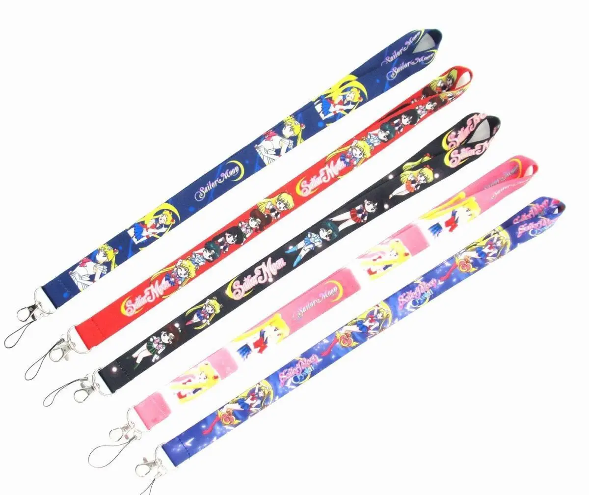 

Sailor Moon Lanyard for Cellphone Badge Key Id Card Work Card Holder Wrist Neck Lanyard Strap Key Ring Chain Keychain