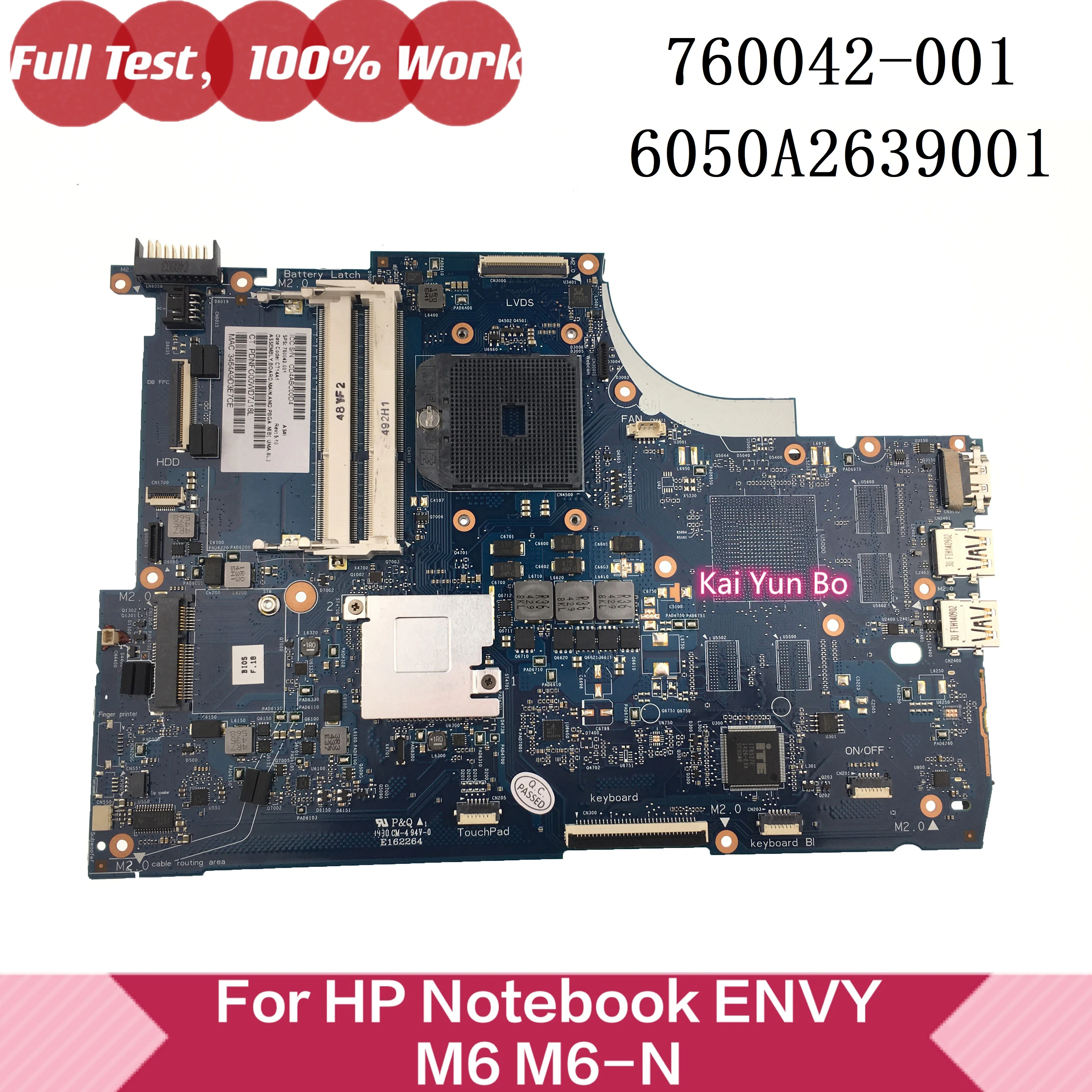 

760042-001 760042-501 760042-601 UMA A76M Материнская плата ноутбука HP Envy M6 M6-N010DX 15-J 6050A2639001 Материнская плата