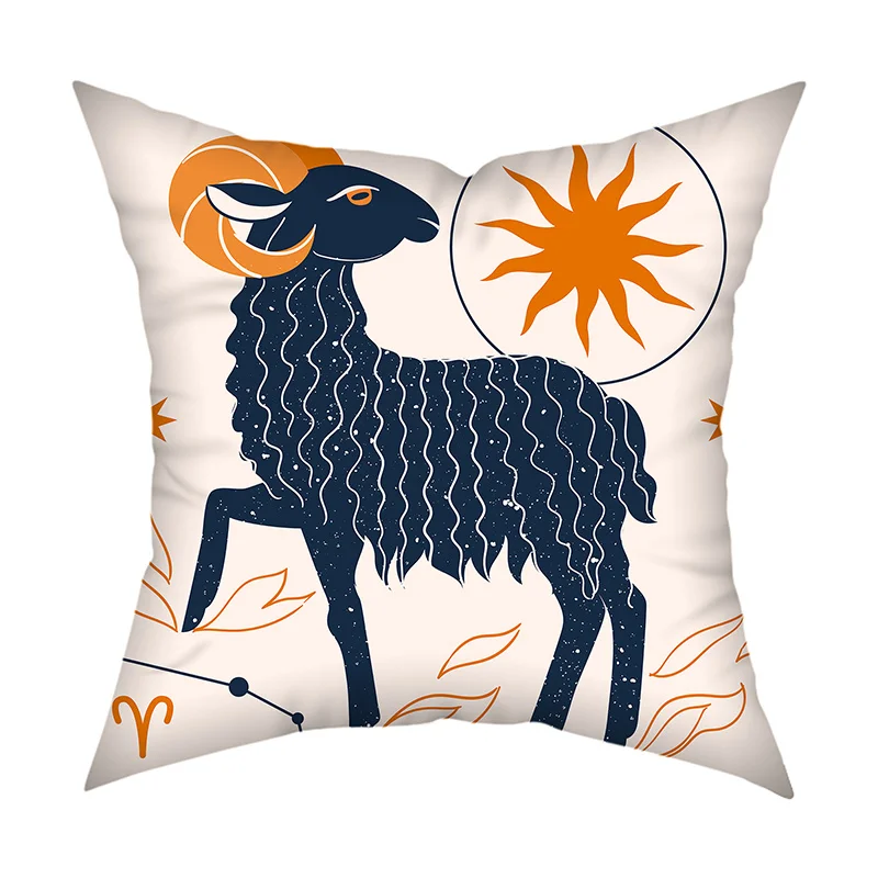 

Animal Style Tiger Goat Cushion Case Autumn Pink Home Decorations Pillowcase Sofa Bed Cushions Cover Pillow Covers Room
