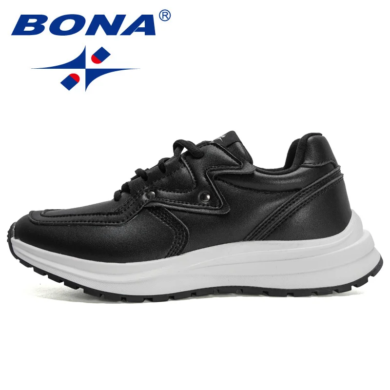 BONA 2022 New Designers Jogging Shoes Women Breathable Sneakers Lace-Up Walking Trainers Running Shoes Ladies Sport Shoes Comfy