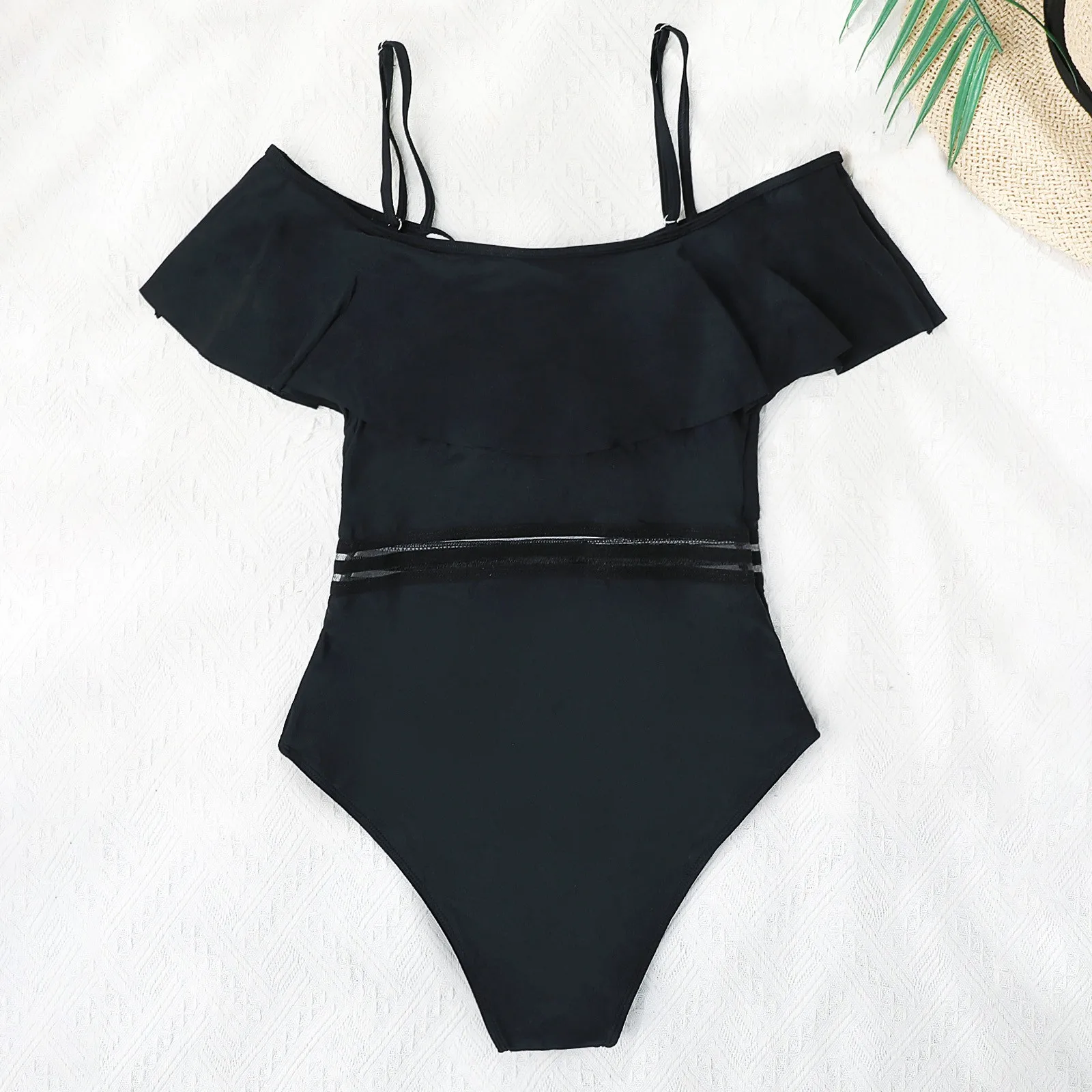 Женский купальник на бретельках и с лямками одно плечо привлекательный цельный