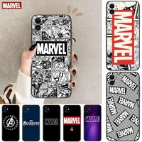 art marvel logo phone cases for iphone 13 pro max case 12 11 pro max 8 plus 7plus 6s xr x xs 6 mini se mobile cell