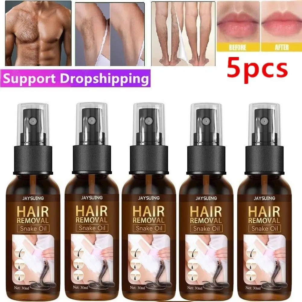 

5 шт., спрей для удаления волос, ингибитор змеиного масла