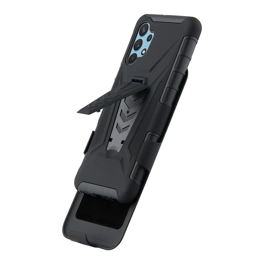 Armor Phone Case for Galaxy A73 A33 A53 A52 A32 A72 A12 A41 A31 A11 A81 A91 A13 Cover with Belt Clip Heavy Duty Protective Coque
