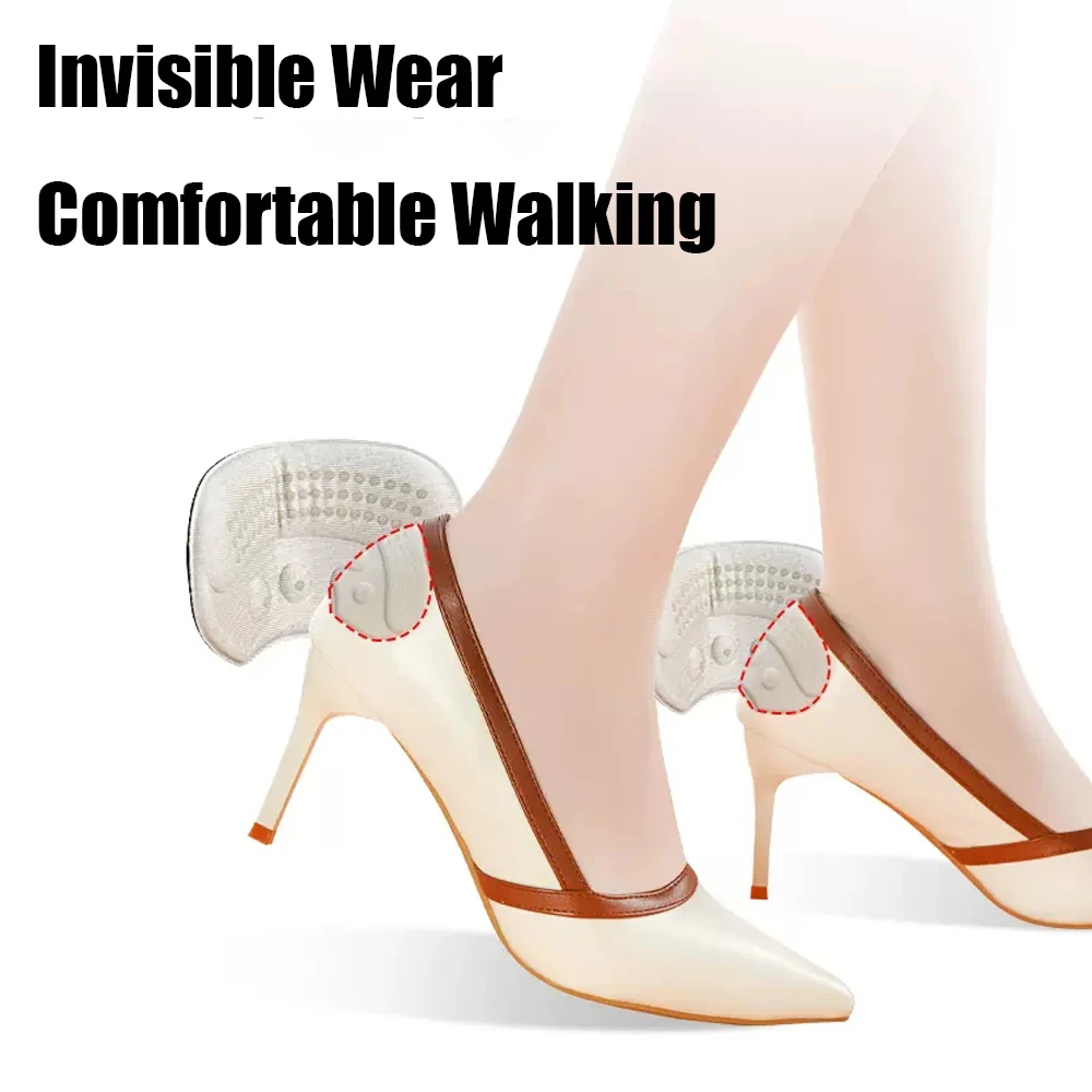 Silicone Heel Foot Pads for Shoes Women High Heels Insert Liner Grips Shoe Size Adjuster Antiwear Feet Heel Protector Stickers