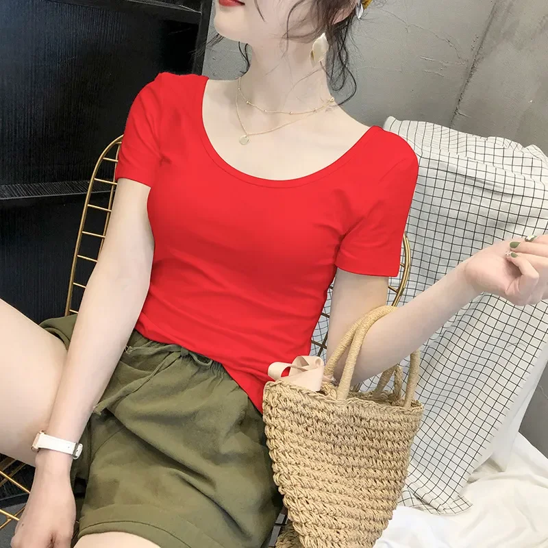 

Корейская версия рубашка с коротким рукавом Освежающая футболка gray22