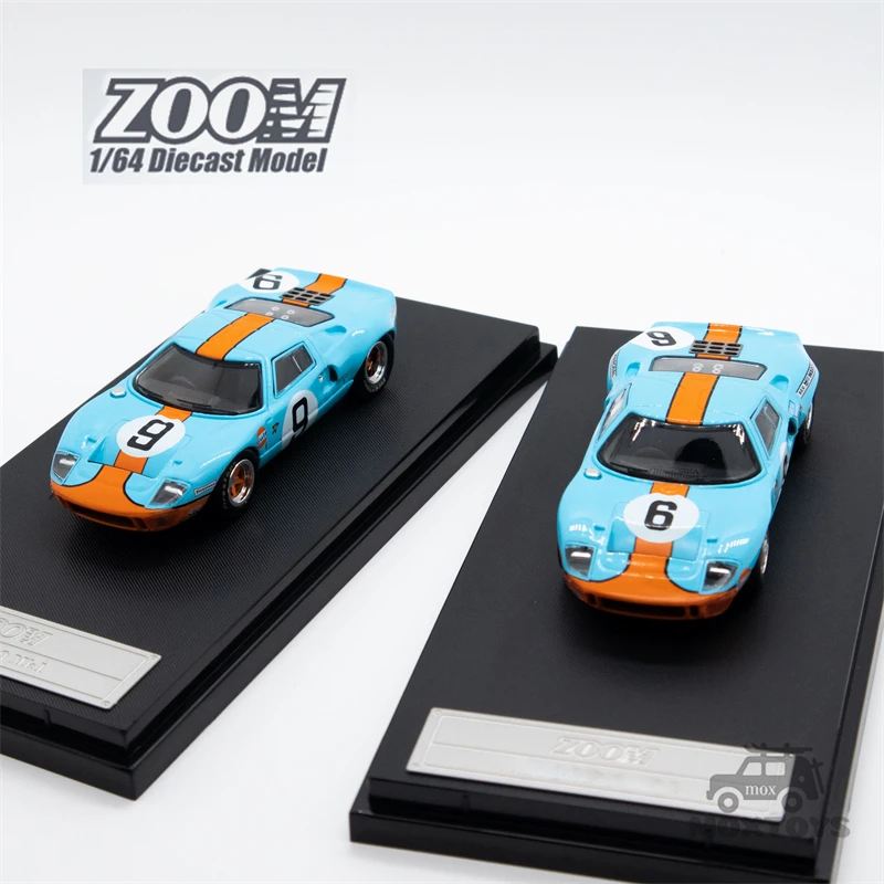 

ZOOM 1:64 Ford GT40 Mk1 (P/1075) No.6 / No.9 1969 Le Mans 24Hours Winner Gulf Diecast Model Car