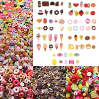 10pcs cute mini candy donut bread doll food scale dollhouse miniature cake accessories home craft decor for dolls house kitchen