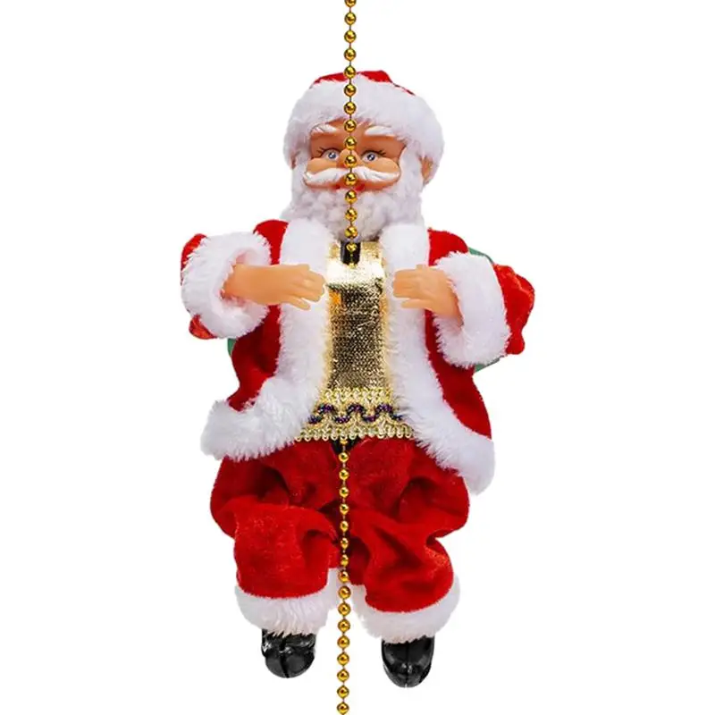

Электрическая игрушка для скалолазания, Санта-Клаус, украшение для скалолазания, игрушка для куклы Санта-Клауса, Рождественское украшение, подарок, подъем вверх и вниз, Санта